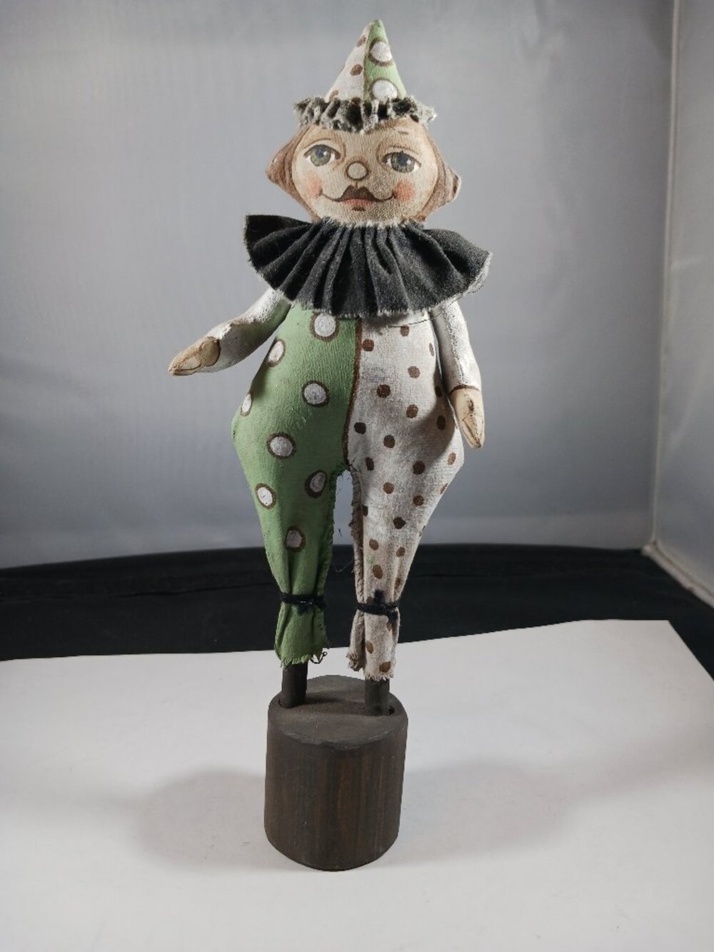 Handmade Clown Men Folk Art Doll Style Collectable Keepsake Handmade